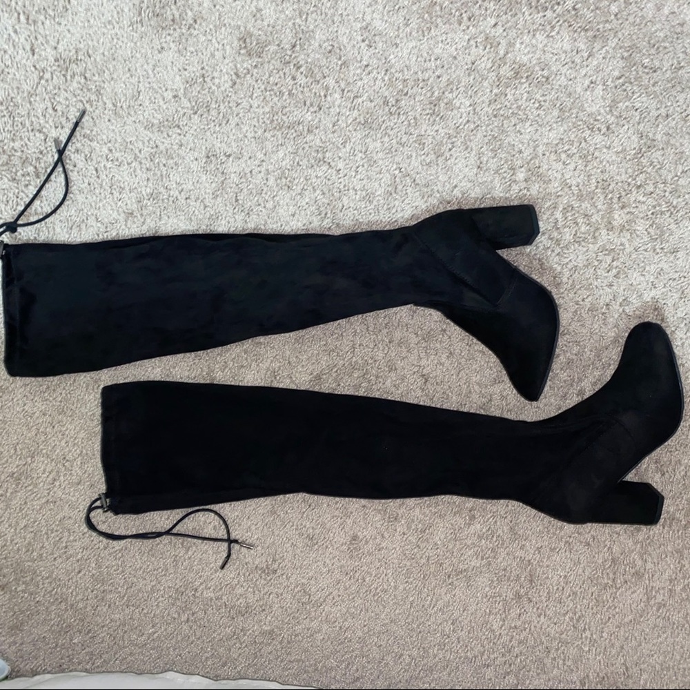 Black over the knee boots/heels